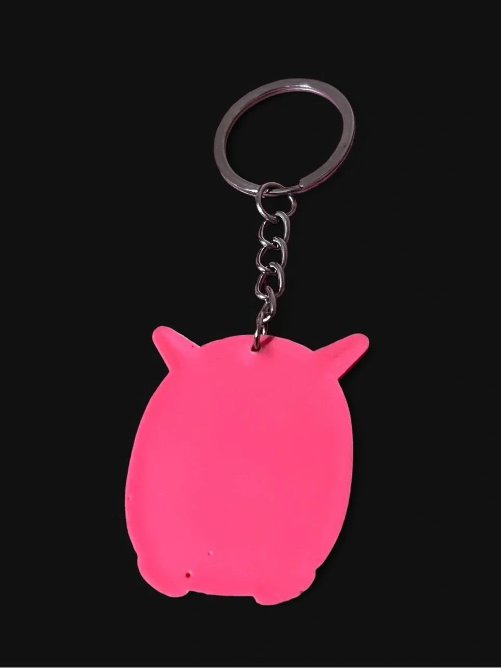 Pink Owl Silicone Keychain